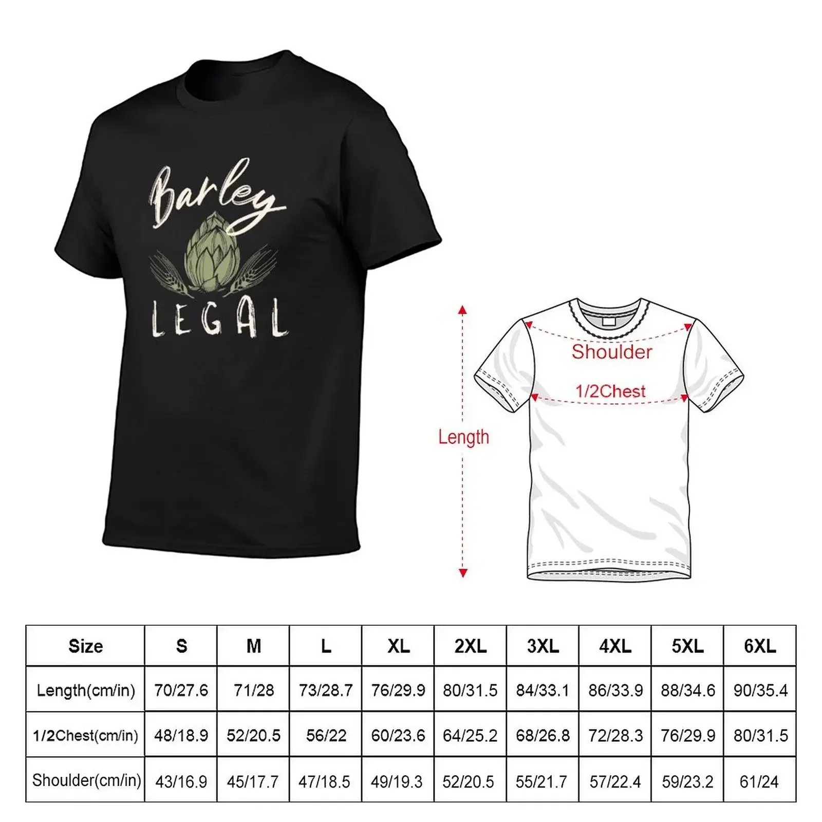 Funny pun Barley Legal T-Shirt sweat anime tshirt graphic tee shirt outfits for men