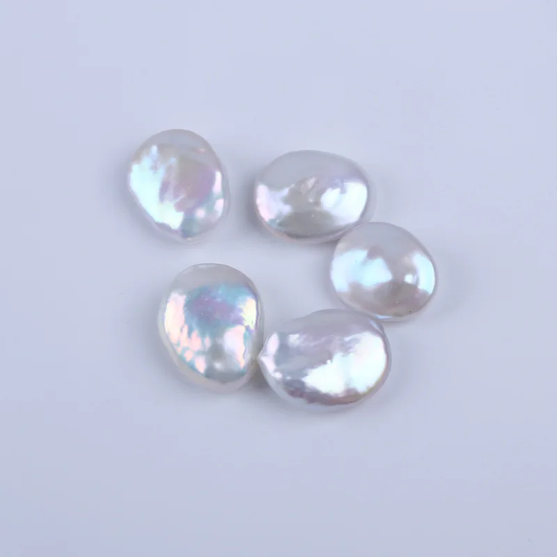 Natural 15x4mm Pearl Water Drop Button, Baroque Pearl Particle Semi-finished DIY Necklace Bracelet, Full Hole
