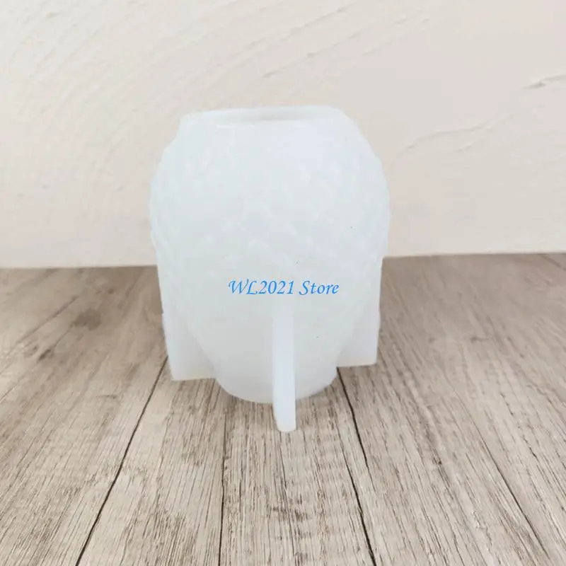 G5GC Piña Finacero Bolsero Pen Pen Pen Pen Silicona Contenedor flores Flor Container Epoxi Molde Desktop Decoración