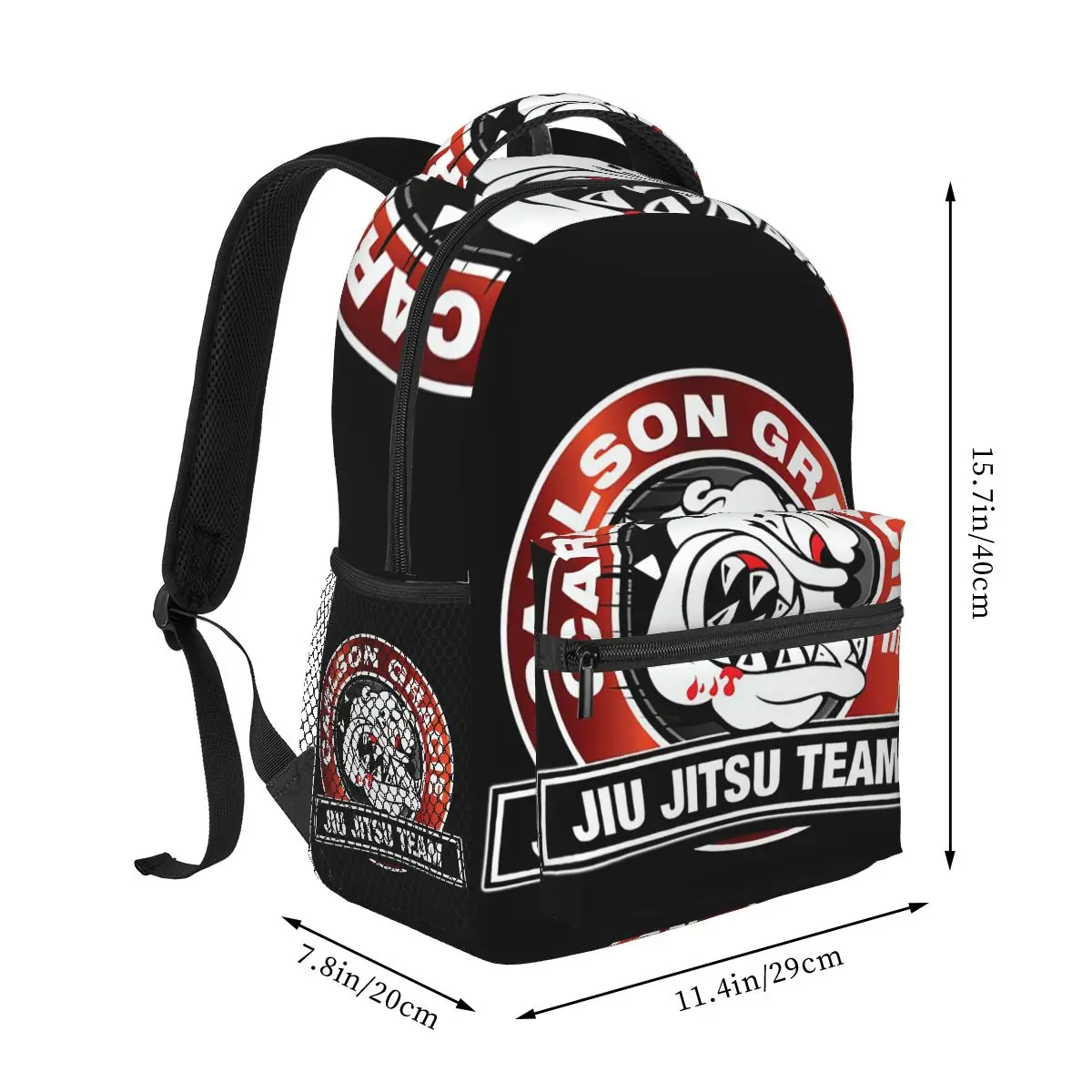 Carlson Gracie Logo Jiu Jitsu Team Backpack Hot Sale Daypack Large Capacity BookBag School Bag Shoulder Bags for Men Women
