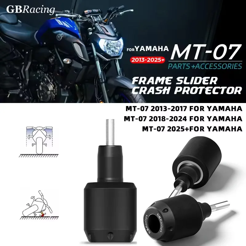

Защитные слайдеры рамы GBRacing для MT07 2013-2025+, FZ-07 2013-2022, XSR700 2016-2022 – Протекторы от падений для мотоциклов