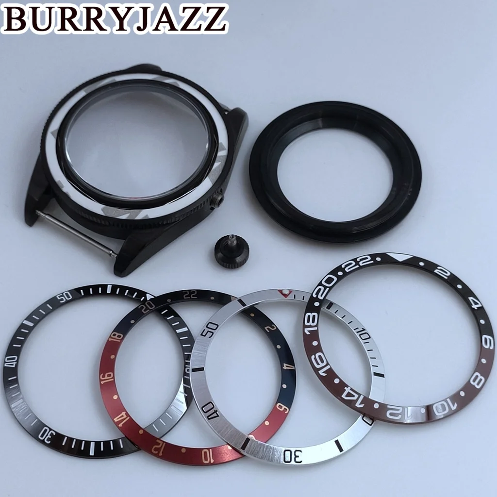 Imagem -06 - Burrayjazz Caixa de Relógio Impermeável Vidro de Safira Cerâmica Moldura 39 mm Nh35 Nh36 Nh34 Nh38 Nh39 Nh70 Nh72 Eta2824 Pt5000