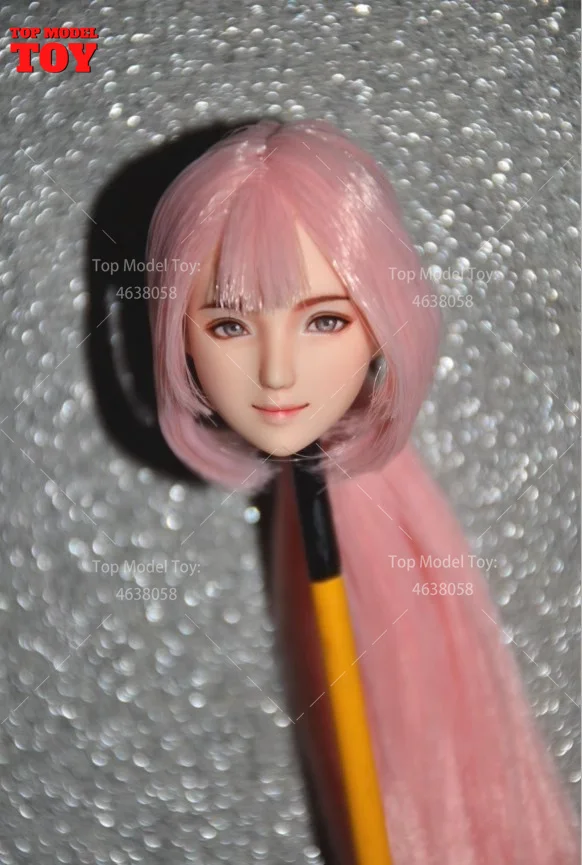 Obitsu Head Sculpt, Modelo de Cabelo Rosa, Maquiagem Facial, 12 "Soldado Feminino, PH, Figura de Ação LD, Body Dolls, 1:6