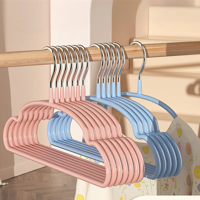 10pcs New Baby Clothes Racks Portable Simple Towel Display Scarfs Hangers Windproof Children Coats Hanger Clothing Organizer