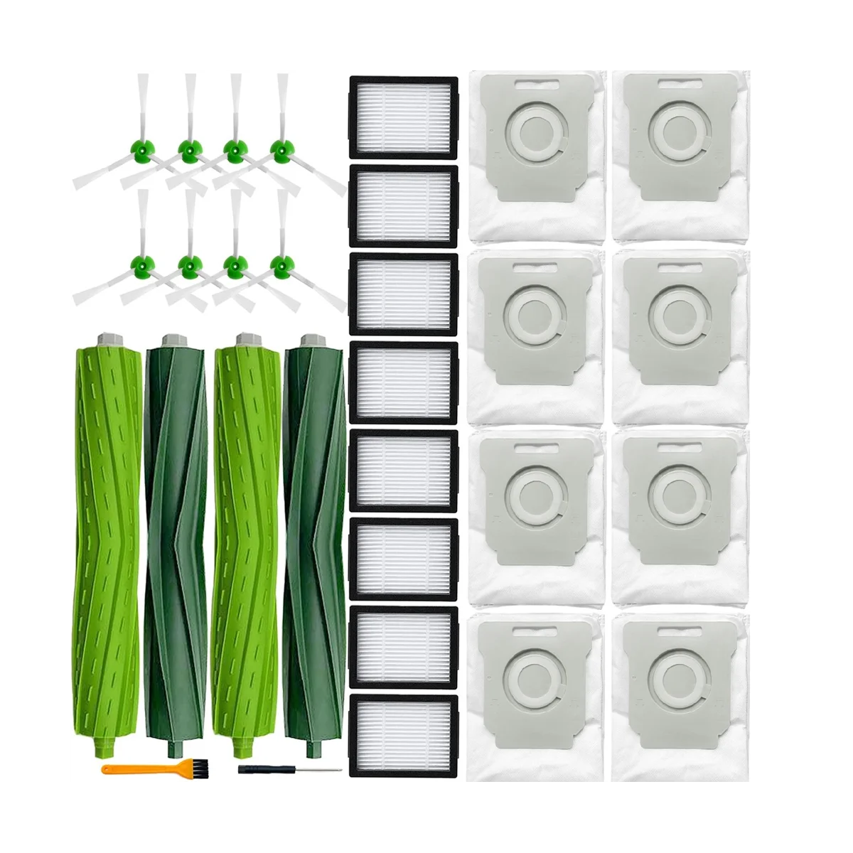 Replacement Parts for iRobot Roomba I7 I7+ E5 E6 I3 Series Vacuum Cleaner Rubber Brushes Vacuum Filters