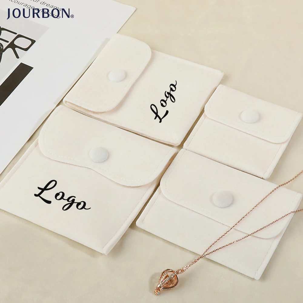 

50 шт., оптовая продажа, бархатные мешочки для ювелирных изделий с застежкой-застежкой, роскошные сумки для упаковки ювелирных изделий с логотипом для серег, колец, ожерелья