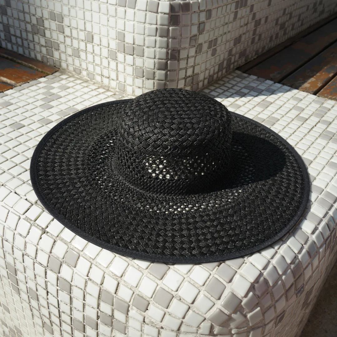 المرأة الصيف واقية من الشمس ظلة القش قبعة مريحة وتنفس نزهة عطلة قبعة الشمس التسوق السفر الترفيه قبعة الشمس #4