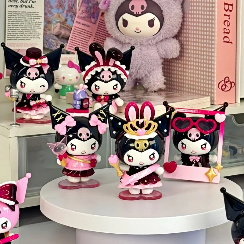 

Оригинальная слепая коробка Sanrio Kuromi Sparkling Idol, аниме-фигурка, милый блестящий декор для рабочего стола, загадочная коробка, кавайный подарок на день рождения