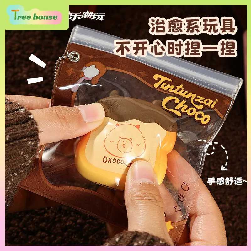 Caja Sorpresa de Squishy de Capibara, Juguete Blandito de Subida Lenta Tuntunzai Choco Workshop, Lindo Juguete Antiestrés para Adultos y Niños