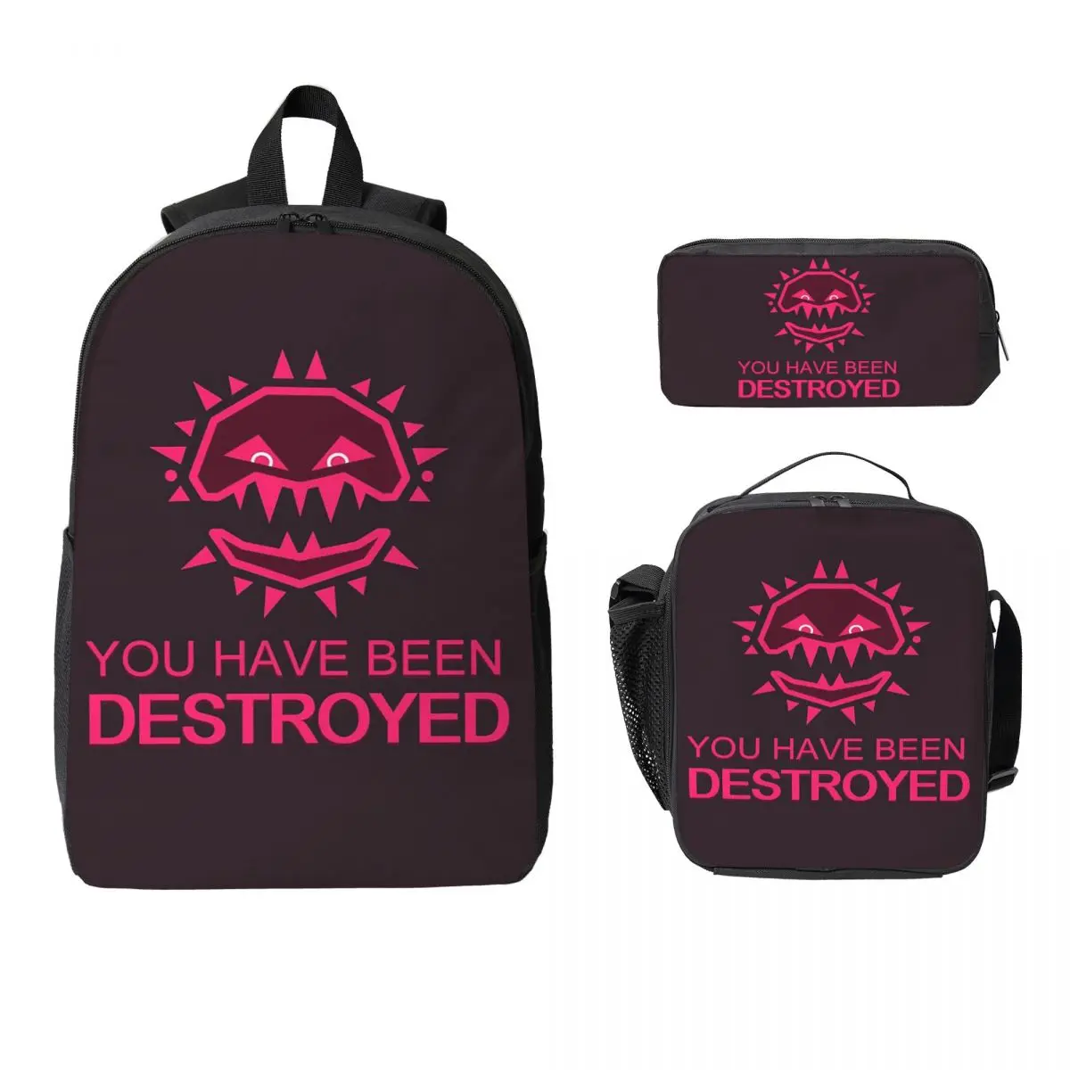 JSAB Annihilate Just Shapes And Beats Blixer Backpack BookBag School Bag Laptop Shoulder Bag 3ps Insulated Lunch Bag Pencil Case