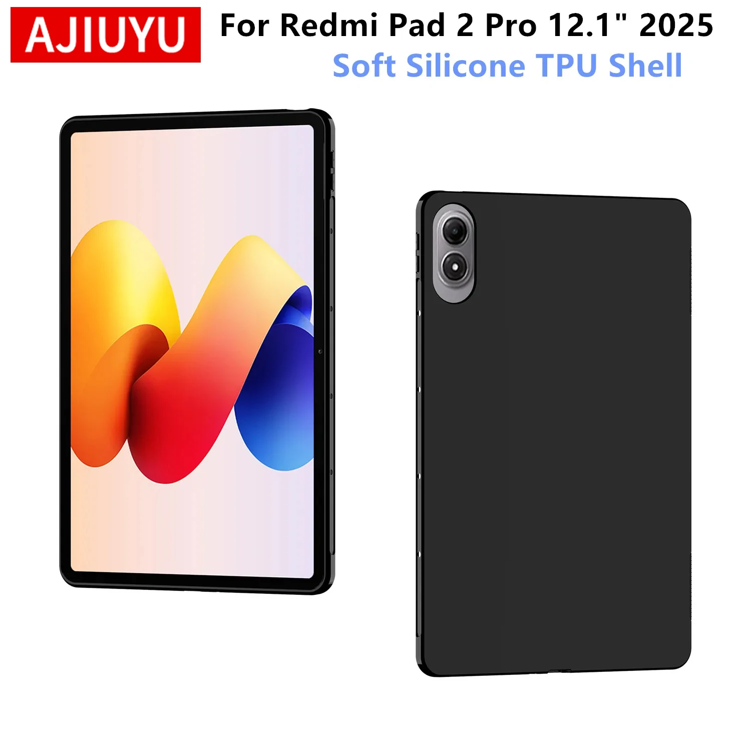 Soft Case for Xiaomi Redmi Pad 2 Pro 12.1 inch Silicone TPU Shell for Red Mi Pad 2 Pro 12.1'' POCO Pad M1 Tablet Back Cover Case