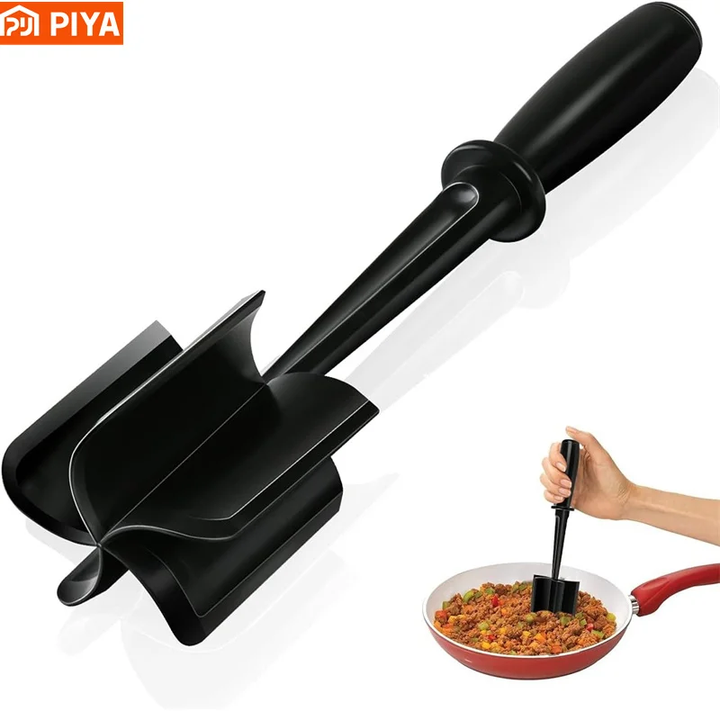 Meat Hamburger Chopper Utensil Professional Heat Resistant Nylon Smasher Meat Potato Masher Non Stick Mix Chopper Kitchen Tool