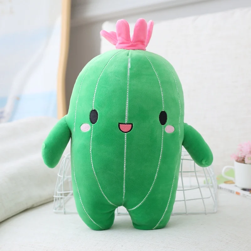 Lovely Flower Plant Cactus Plush Toy Triver Stuffed Doll Pillow Cushion Bolster Kids Children Boy Girl Gift Room Bedroom Decor