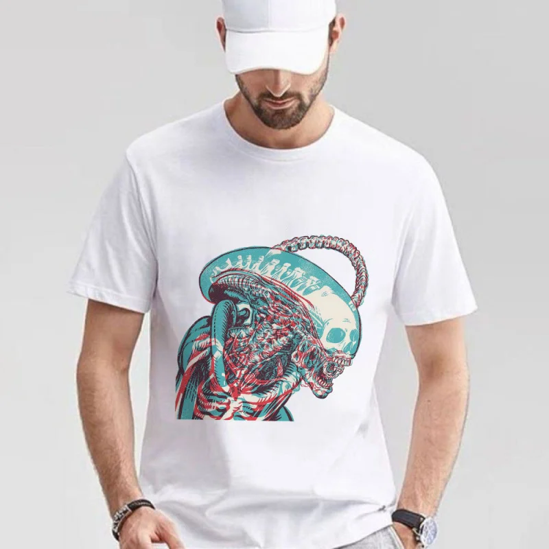 

80s Retro Sic fi Alien Gift T Shirt Weyland Yutani Lv 426 Xenomorph Graphic Clothes 0312 100% cotton print All size tops S-6XL