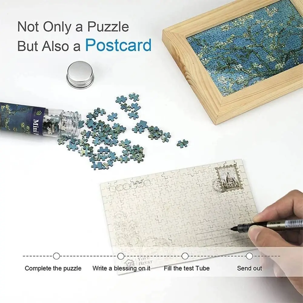 150PCS/Set Creative Oil Painting Jigsaw Puzzles Gifts Mini Oil Painting Jigsaw Test Tube Family Adult Children