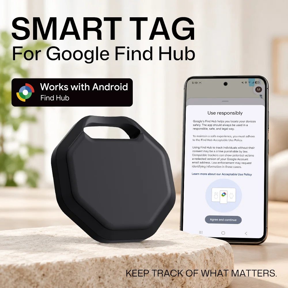 Smart GPS Tracker Works With Google Find Hub Device Tracker Pet Kids Luggage Key Tracking Global Accurate Positioning Bluetooth