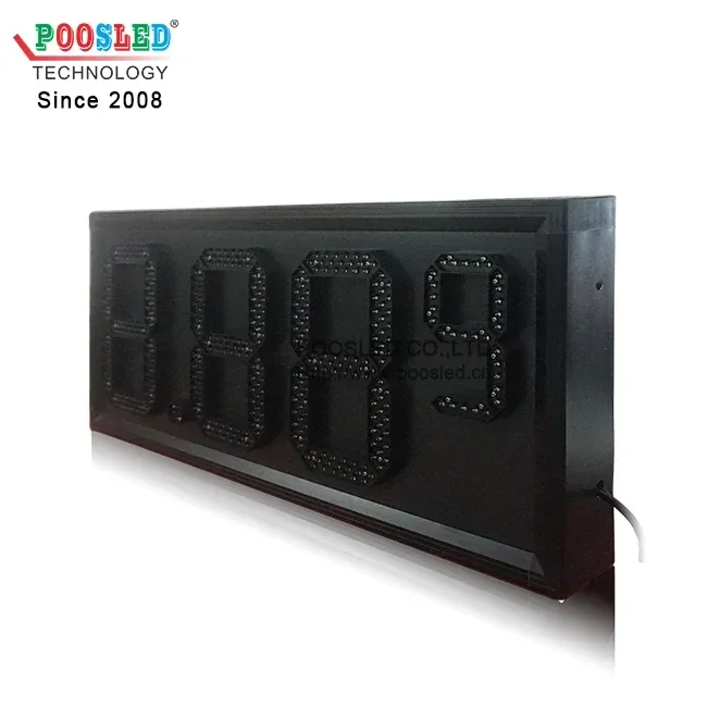 Factory price outdoor waterproof high brightness 8.889 changer fuel station led electronic digit display for  station