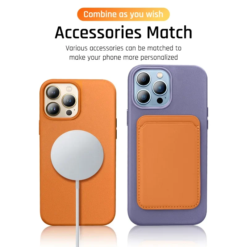 Original For Magsafe Animation Leather Case For iPhone 13 Mini 14 15 16 Pro Max Plus Magnetic Wireless Charging Shockproof Cover view 4