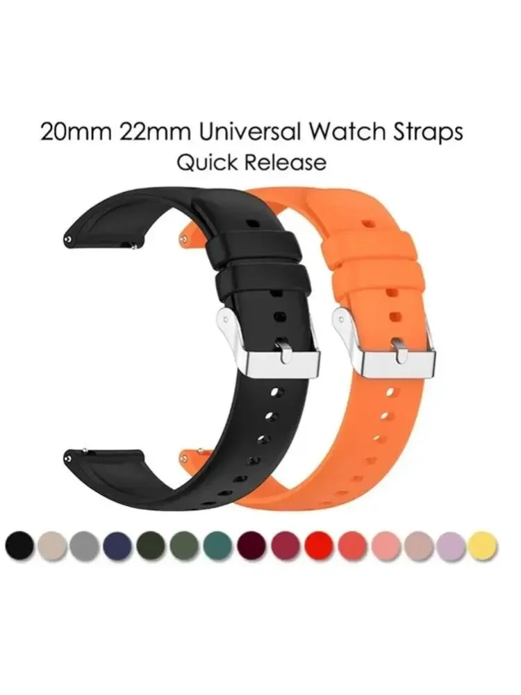 20MM 22MM Weiches Silikon-Uhrenarmband Universelles Ersatz-Armband für P22 Smartwatch und andere 20-22mm Smartwatches