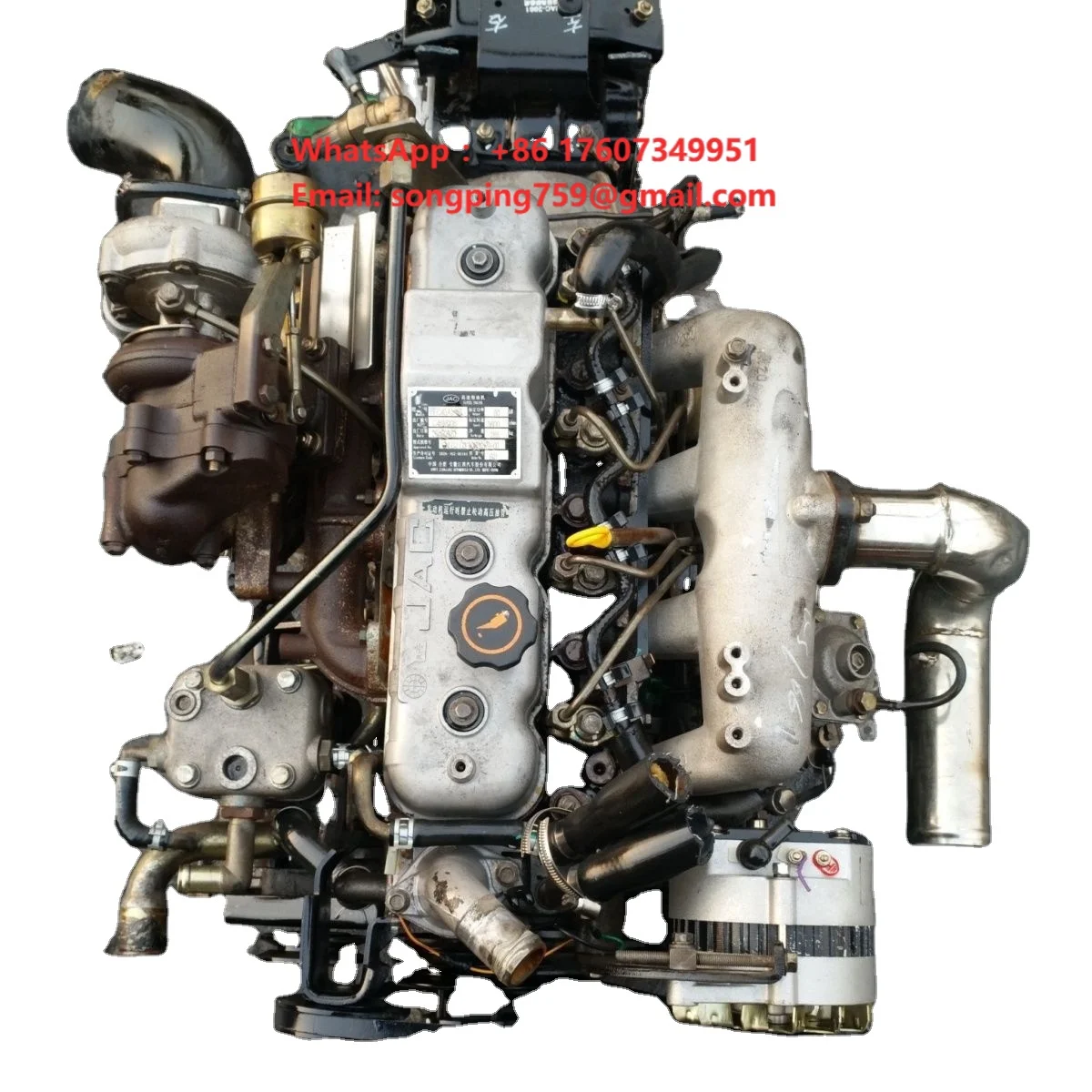 Used Diesel Engine for JAC Truck 4DA1T Direct Injection 4-cylinder 2.5L for Heavy Load and Various Working Environments