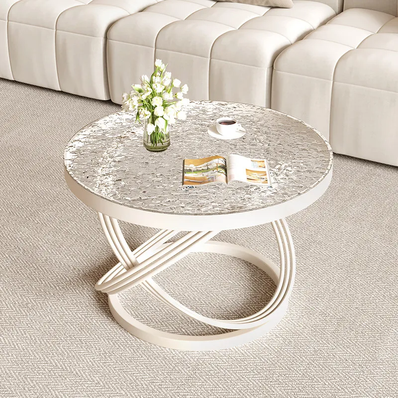 

Metal Designer Coffee Table Clear Round Small Minimalist Books Luxury Coffee Table Simple Space Saving Couchtisch Home Furniture