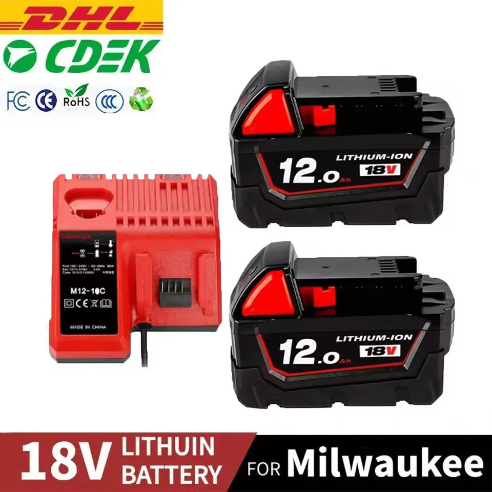 

9000mAH For Milwaukee M18 18V Replacement 48-11-1815 48-11-1850 2604-22 2604-20h Li-Ion For Milwaukee M18 Cordless Power Tools