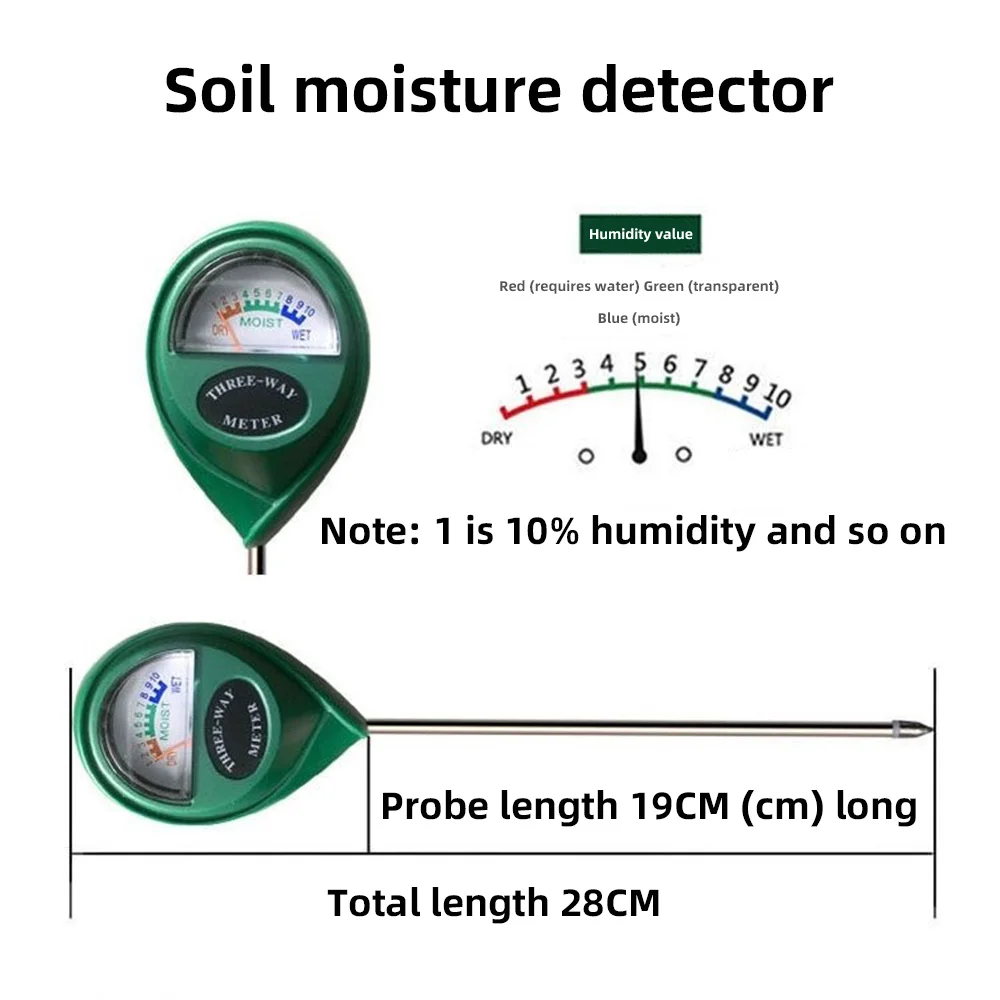 Soil Moisture Tester Humidimetre Meter Detector for Garden Plants Flowers Moisture Measurement Garden Tools Water Droplets Shape