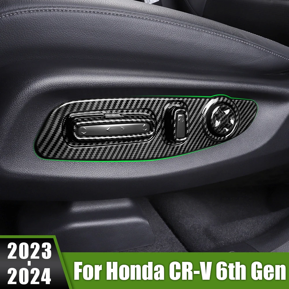 

For Honda CR-V CRV CR V 6th Gen 2023 2024 ABS Car Seat Adjust Button Panel Frame Trim Cover Sticker Decor Interior Accessories