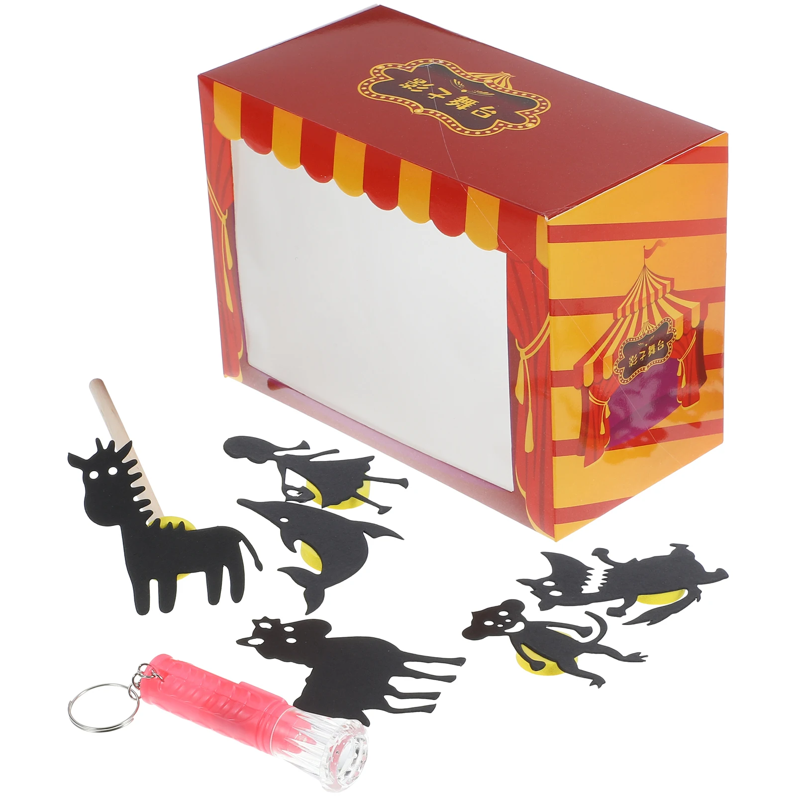 1Set Schaduwpop Leermiddelen Creatieve DIY Handpoppen Kit Plastic Speelgoed voor Kinderen Educatieve Geschenken Draagbare Stijl