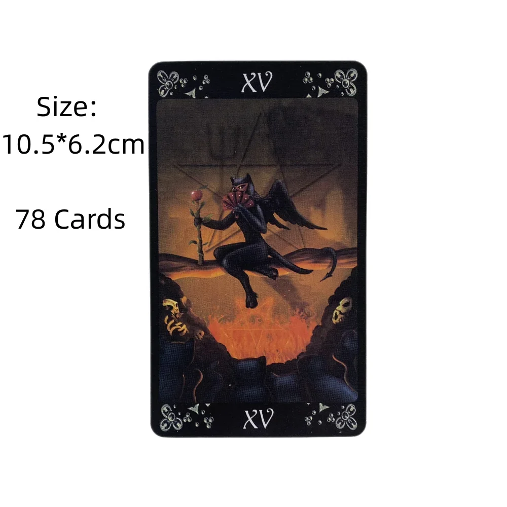 Black Cats Tarot Cards A 78 Oracle English Visions Divination Edition Borad Playing Games