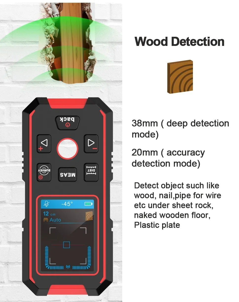 YYHC-Handheld metal detector  wire reinforcement wall detector infrared laser rangefinder Three-in-one multifunctional detector