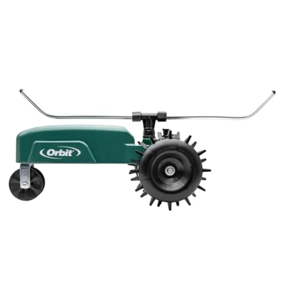 58322 Traveling Tractor Water Sprinkler for Garden Lawn Irrigation Durable Plastic Construction Blue Design Efficient Water Dis