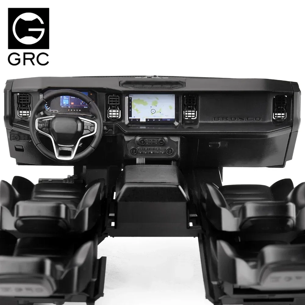 GRC 1/10 Interior Kit W/ Dashboard / Seat for TRAXXAS TRX-4 New Bronco Upgrade Option Parts #G175GT G175GB