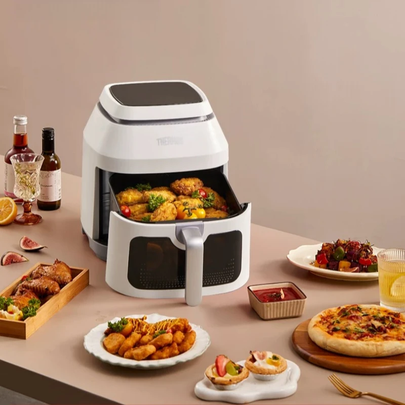 Intelligent 6L Visual Air Fryer Free Turn Over Steam Tender Oven Home Multifunctional Baking Roasting Cooker  air fryer