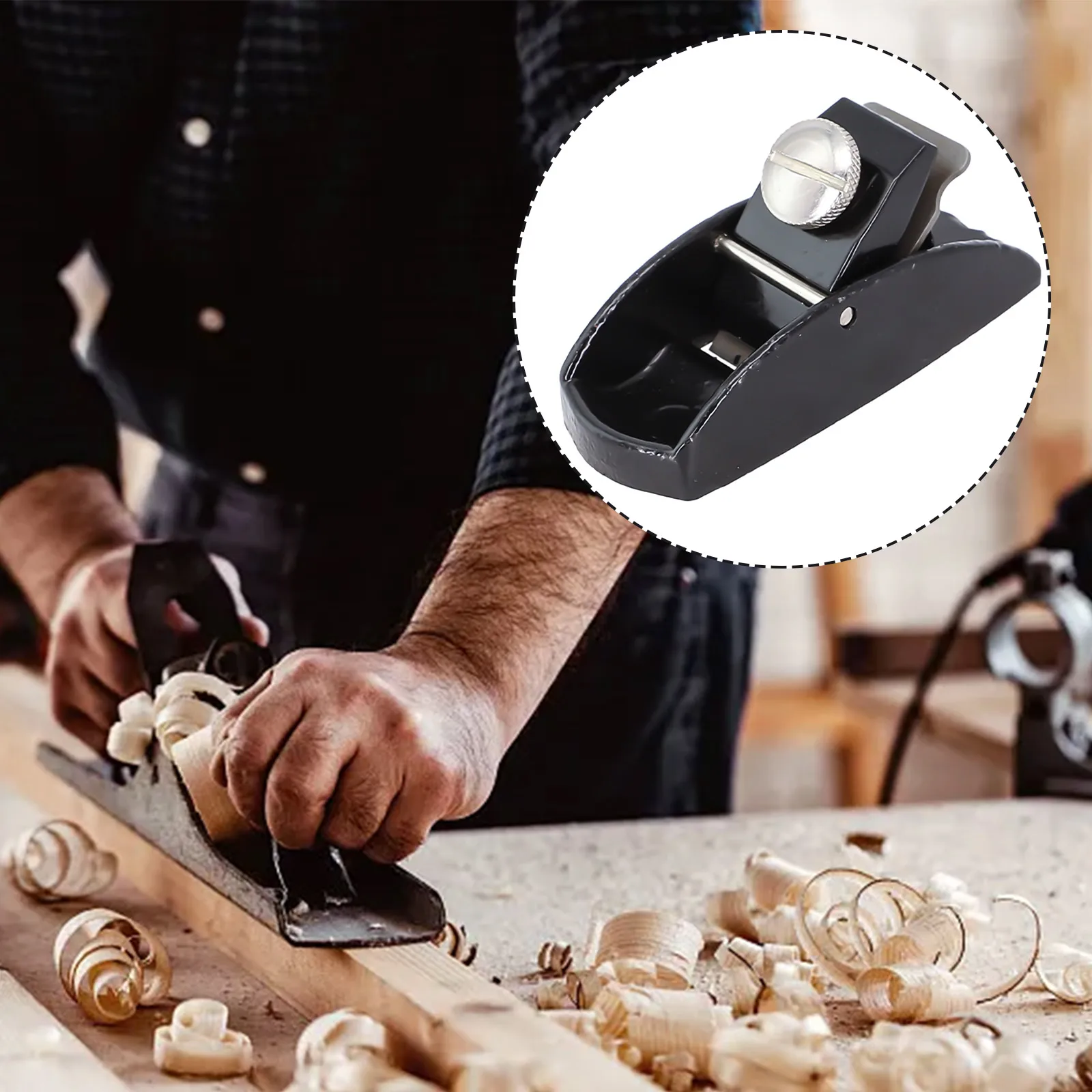 Pratica pialla a mano facile da trasportare in faggio Blakc pialla a mano in acciaio al carbonio manuale attrezzatura in argento piallatura da officina