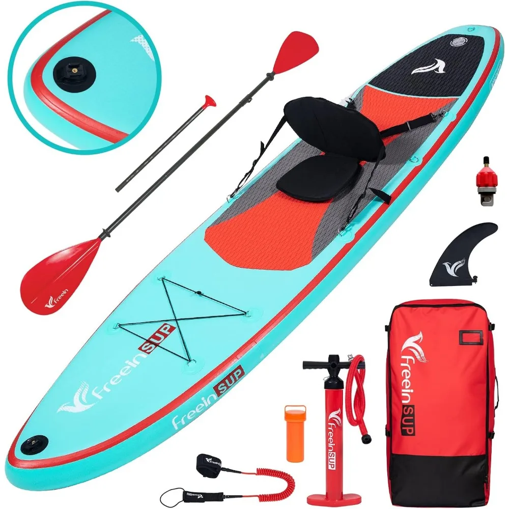 

SUP Inflatable Stand Up Paddle Board with Kayak Seat,paddle boards for adults 10'6”, accessories sup pump adaptor