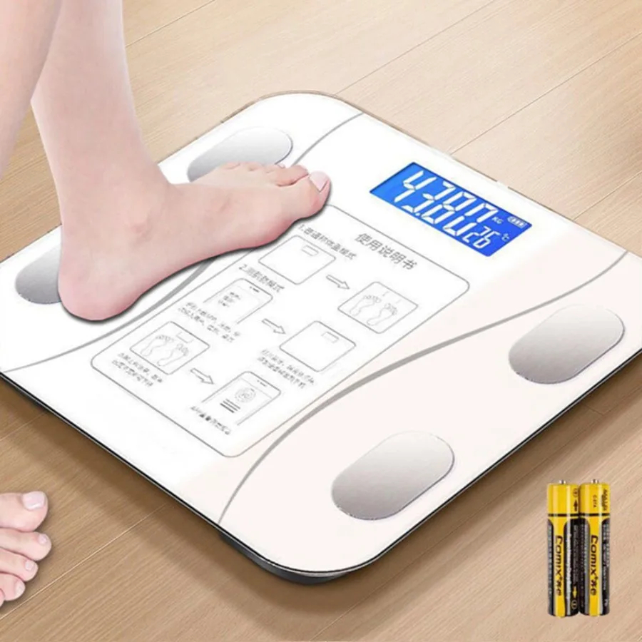 Body Fat Scale Smart Wireless Digital Bathroom Weight Scale Body Composition Analyzer with Smartphone App Bluetooth-compatible