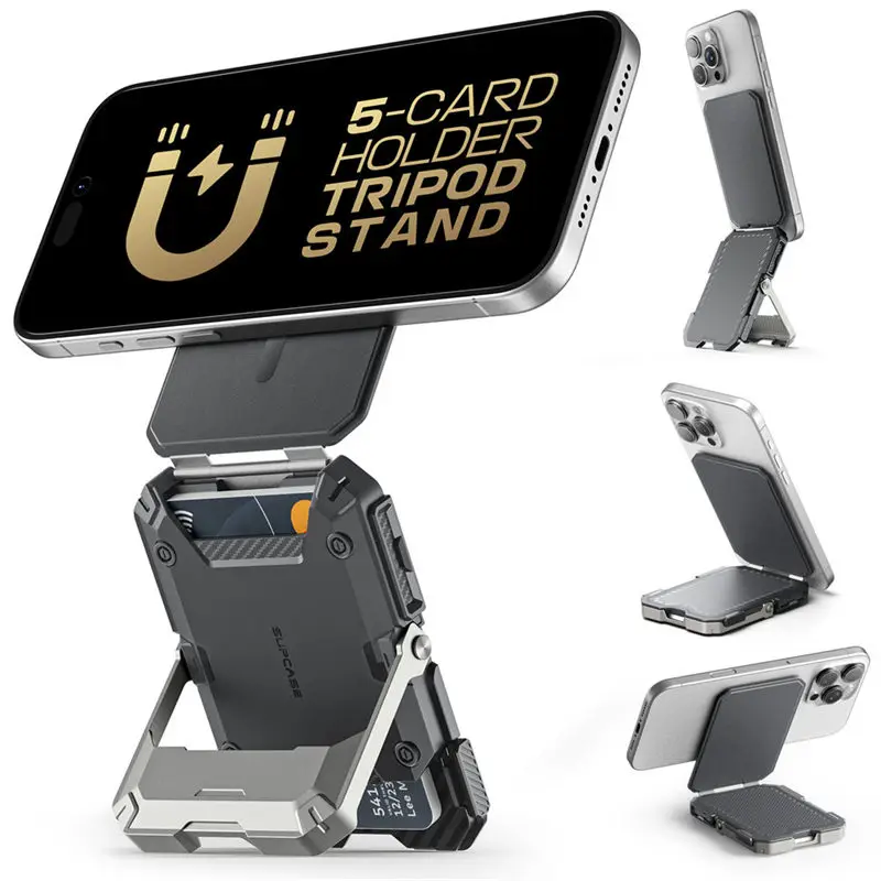 SUPCASE Magnetic Tripod Phone Stand änder Kreditkarten halter für iPhone 16/15/14/13/12 verstellbarer Telefonst änder kompatibel 5