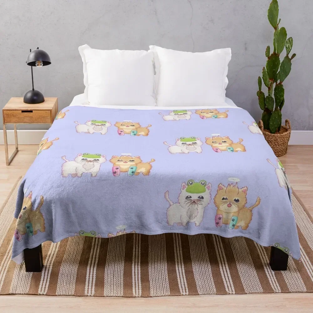 

Wisp and Tater Tot Throw Blanket Decorative Beds Custom Winter beds Blankets