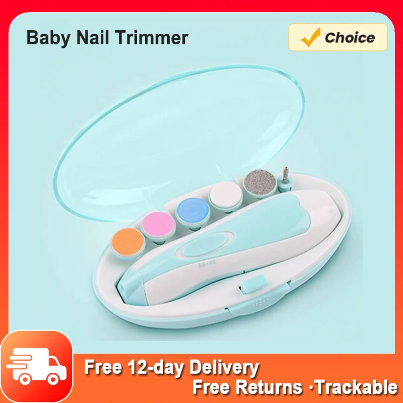 

Детский триммер для ногтей 6 в 1 со стандартным электрическим триммером для ногтей для младенцев, малышей, детей с 6 шлифовальными головками, безопасный, с низким уровнем шума