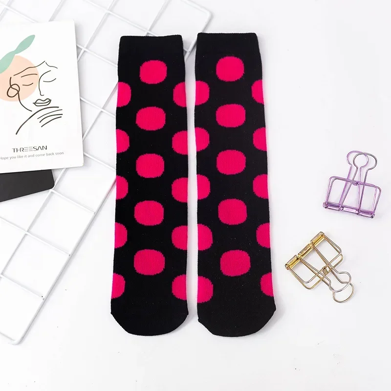 New Style Stockings Socks Polka Dot-Knee Socks Cosplay Soft Wear-resistant Socks Polka Dot Colorful Stockings