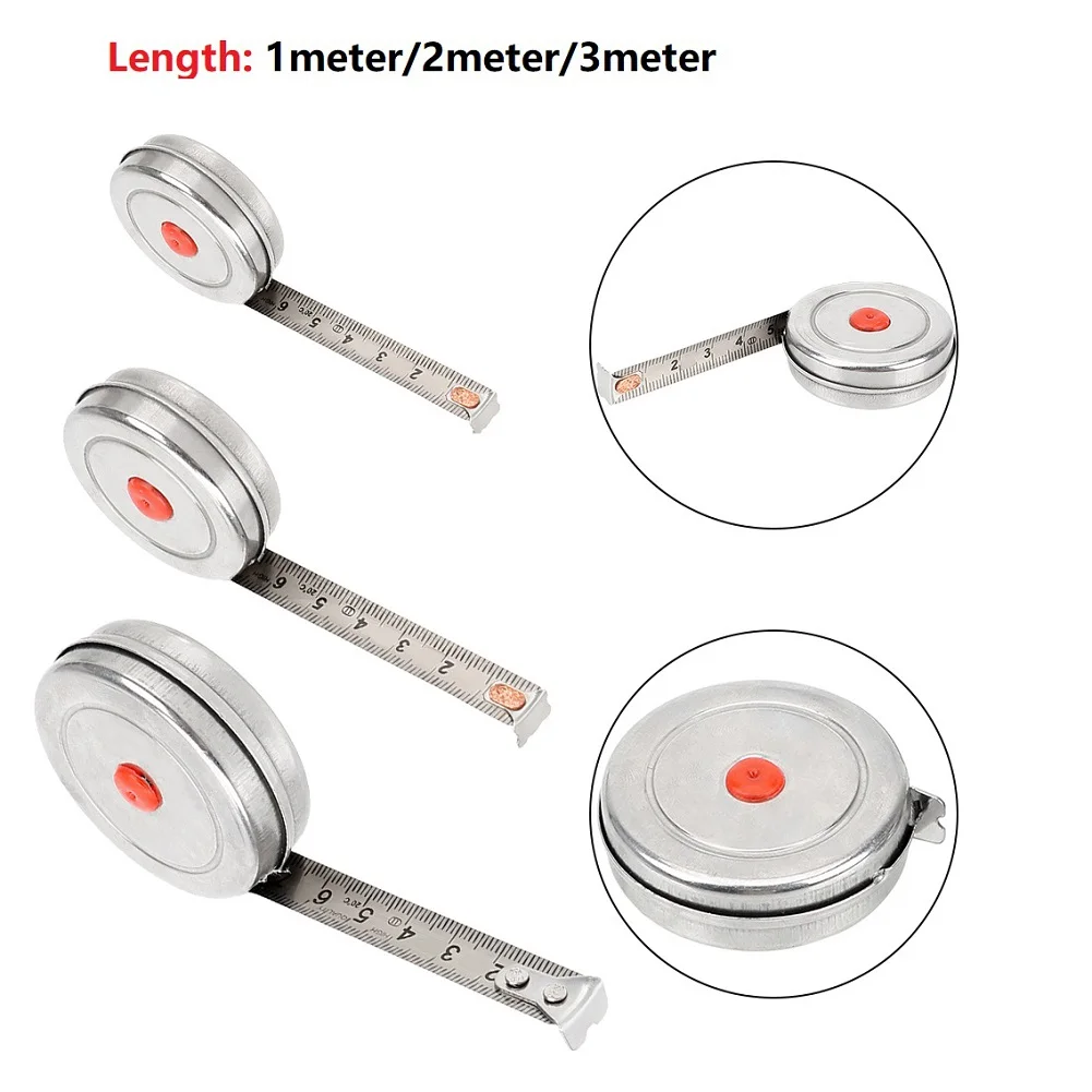 Easy To Read Portable Woodworking Handcraft Household Tape Ruler Tape Measure 1meter 2meter 3meter Silver Stainless Steel