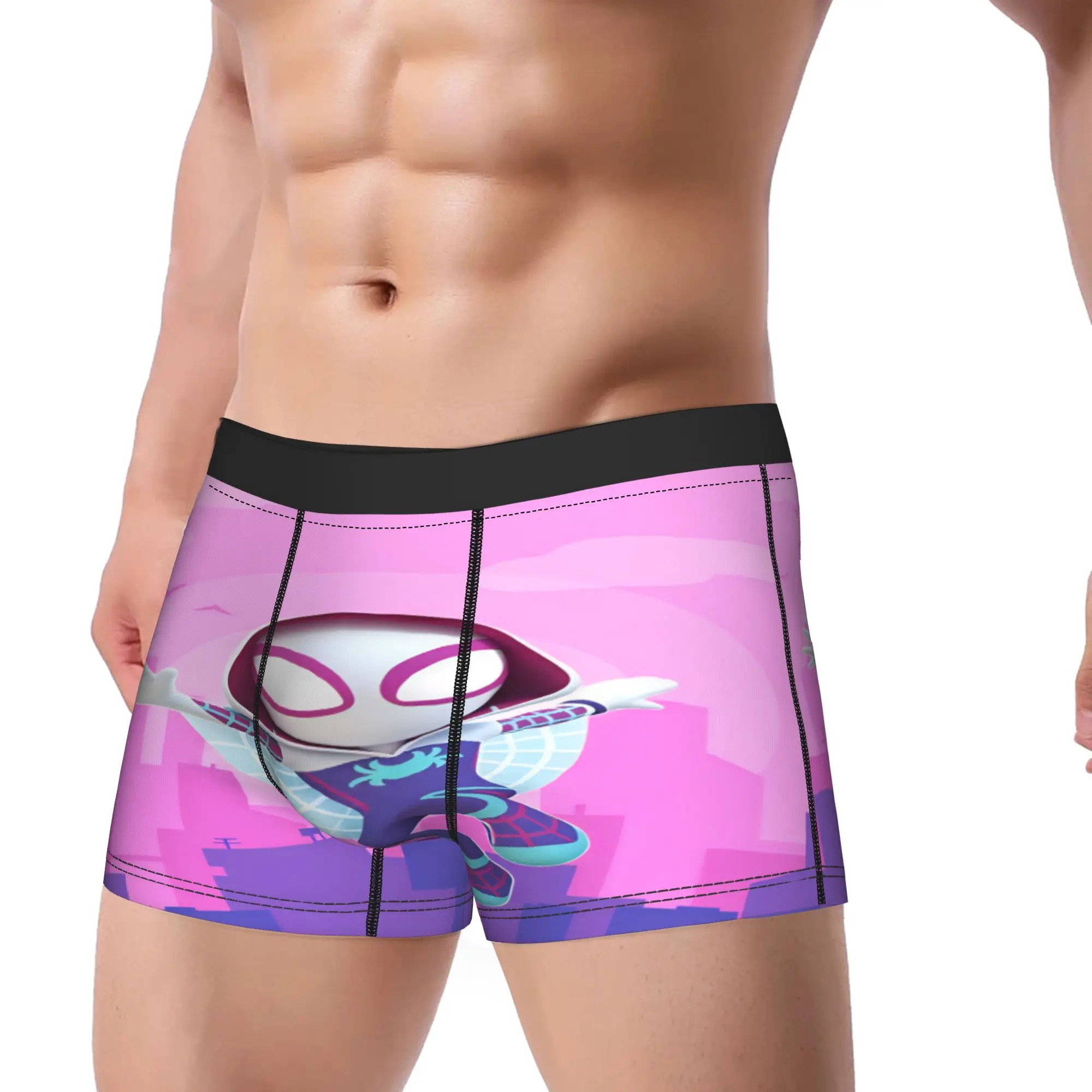 Spider Ghost Gwens Underwear  Man Shorts Briefs Funny Trunk High Quality Printing Plus Size Underpants