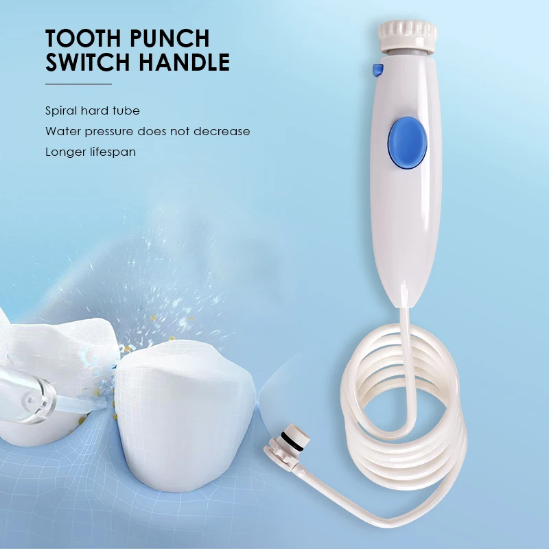 1PC Toothbrush Switch Handle, Flosser Water Pipe, Convenient Compatibility with Multiple Types of Dental Irrigators