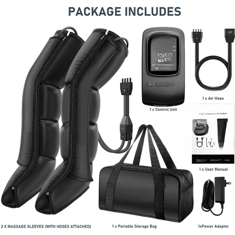 Air Compression Leg Boots for Athletes to Relieve Muscle Sore and Pain Air Compression Leg Massager