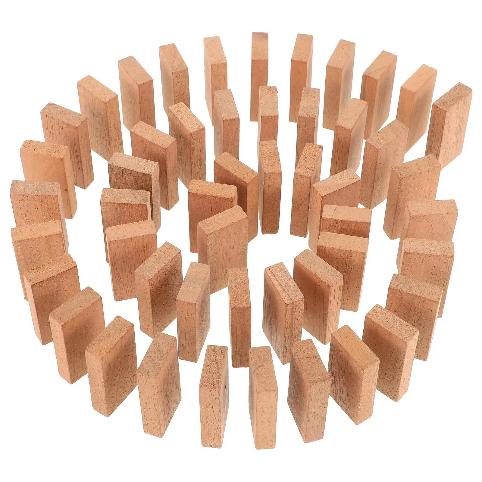 

50 Pcs Log Colored Bones Domino Lightweight Travel Dominoes Wooden Toy Mini Board Games Interesting Plaything