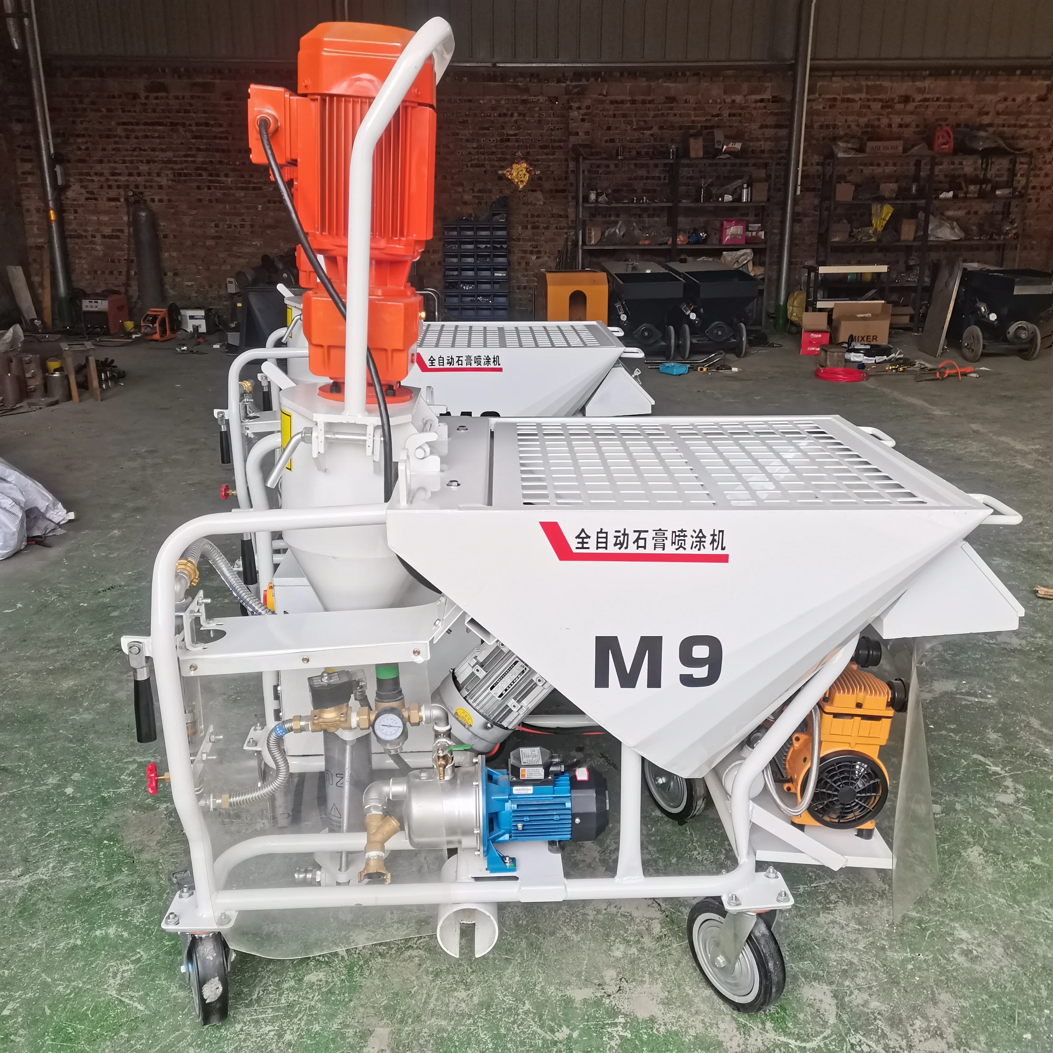 M9 fully automatic construction machinery core mortar plastering machine gypsum spraying machine