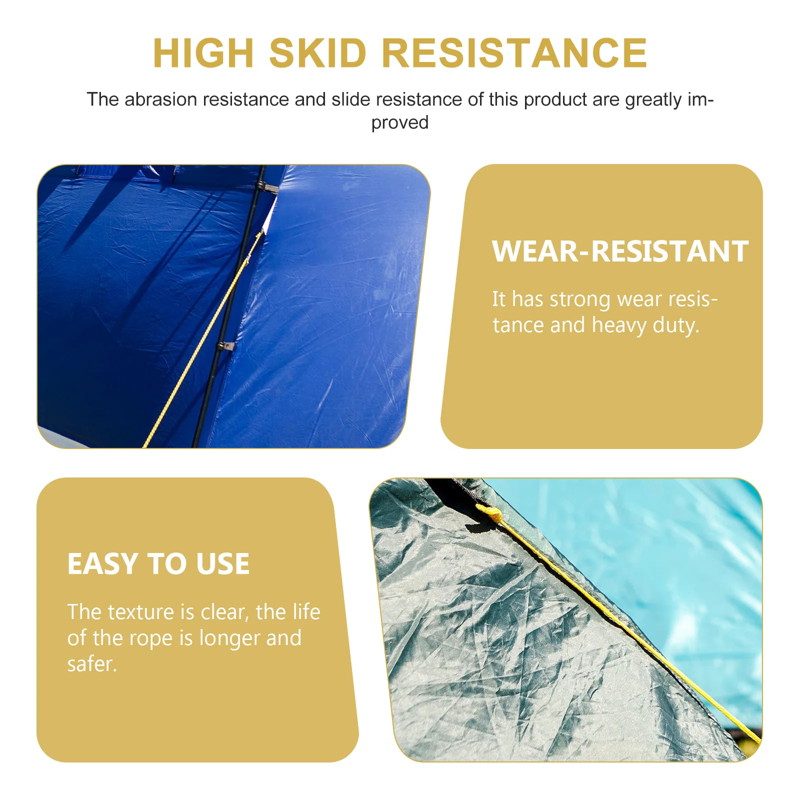 

5 Rolls Tent Rope Heavy-Duty Outdoor Survival Braided Climbing Fixed Portable Wear-Resistant Safety Cord Outdoor Tent Rope