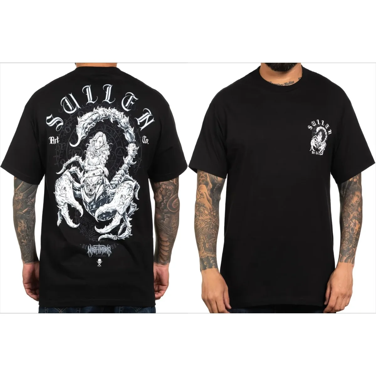

Personality unique design sense fun scorpion pattern printing summer cool men essential T-shirt pure cotton new