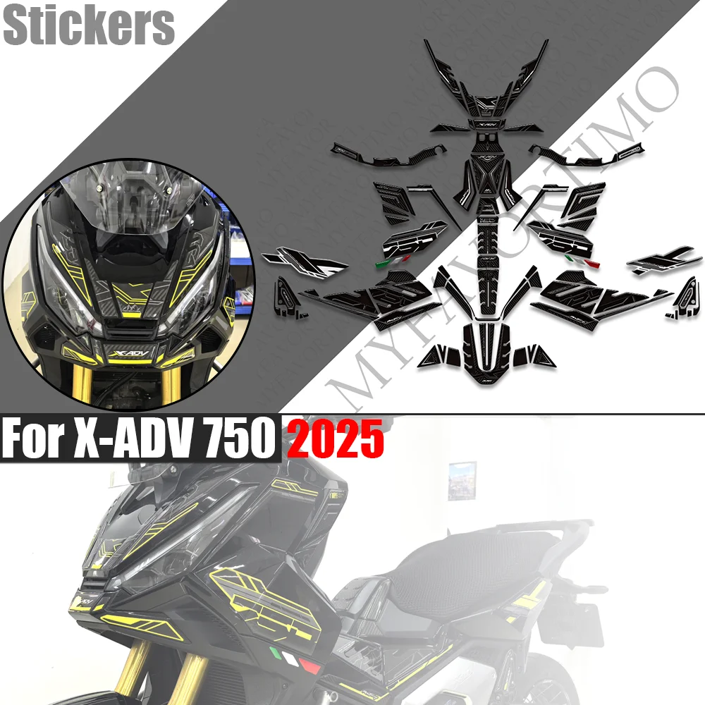 For X-ADV 750 Adventure Protector Stickers moto Decals Body Fender Shell Fairing Handguard Wind Deflector  XADV750 XADV 750 2025